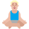 Man in Lotus Position- Medium-Light Skin Tone emoji on Microsoft